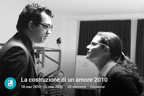 Foto dello spettacolino 'La costruzione di un amore' del 2010